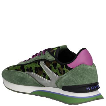 HOFF WOMENS LACE TRAINER - GREEN ANIMAL PRINT